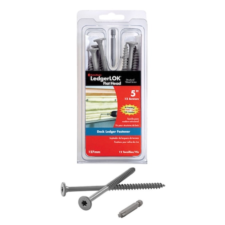 Fastenmaster FastenMaster LedgerLok No. 14 X 5 in. L Star Flat Head High/Low Structural Screws FMLLF005-12